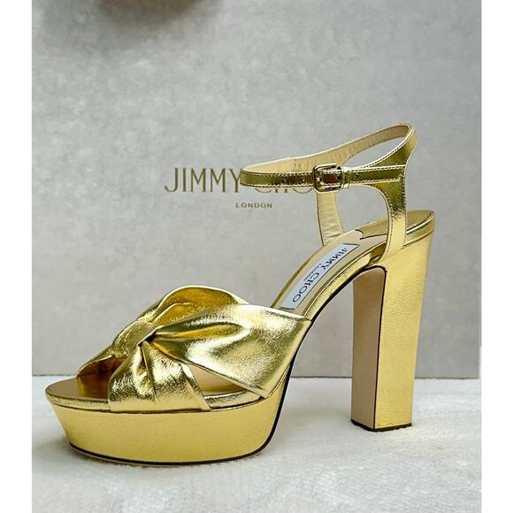 JIMMY CHOO - Golden Dress Heels EU 40 - US 9.5 main image 0